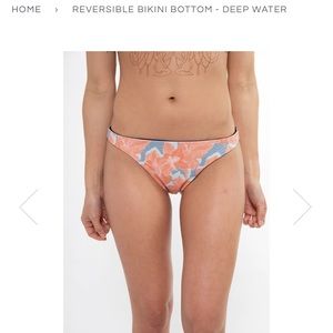 Real skipper reversible bikini bottom deep water size large new with tags